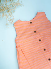 Load image into Gallery viewer, Vintage Frock | Handwoven Cotton | Pink and Orange Stripe