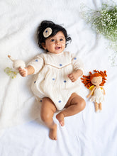 Load image into Gallery viewer, Baby Girl Gift Hamper with Cotton Romper and Swaddle - Polka Dot