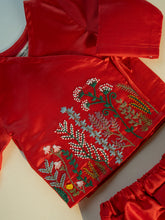 गैलरी व्यूवर में इमेज लोड करें, Jamna Set for Newborn Boys | Chanderi Silk | Red