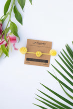 Load image into Gallery viewer, Handmade Crochet Flower Rakhi for Infants and Kids | Yellow
