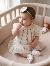 Load image into Gallery viewer, Embroidery Dress | Chanderi Silk - Off-white