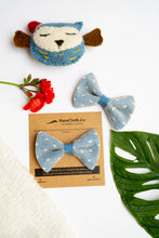 Load image into Gallery viewer, It is a picture of two bows that is Vintage Lace Bows | Hair Clips | Infant and Kids against a white background