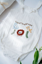 Load image into Gallery viewer, Baby Boy Gift Hamper with Cotton Romper and Swaddle | Little Meadows | White