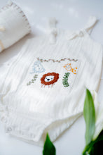 Load image into Gallery viewer, Baby Boy Gift Hamper with Cotton Romper and Swaddle | Little Meadows | White