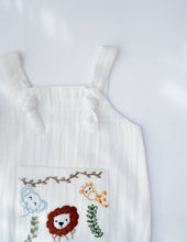 Load image into Gallery viewer, Baby Boy Gift Hamper with Cotton Romper and Swaddle | Little Meadows | White