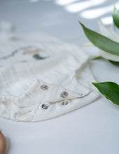 Load image into Gallery viewer, Baby Boy Gift Hamper with Cotton Romper and Swaddle | Little Meadows | White