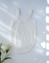 Load image into Gallery viewer, Baby Boy Gift Hamper with Cotton Romper and Swaddle | Little Meadows | White