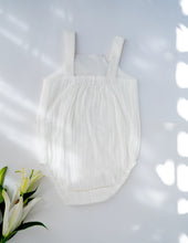 Load image into Gallery viewer, Baby Boy Gift Hamper with Cotton Romper and Swaddle | Little Meadows | White