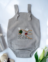 Load image into Gallery viewer, Baby Boy Gift Hamper with Cotton Romper and Swaddle | The Little Lamb | Grey