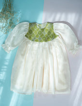 Load image into Gallery viewer, Chanderi Silk Dress for Girls | Shades of Pastel Green | Stylish and Comfortable