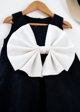 Load image into Gallery viewer, Little Black Big Bow Dress For Girls | Cotton