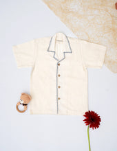 Load image into Gallery viewer, Handwoven Cotton Shirt for Kids | Spread Collar | Off-White