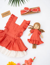 Load image into Gallery viewer, Gift Hamper For Girls| Peach Princess Dress & Doll Hamper