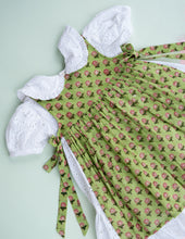 गैलरी व्यूवर में इमेज लोड करें, Classic White Hakoba Lace Dress with Handblocked Apron