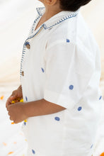 Load image into Gallery viewer, Handwoven Cotton Shirt for Kids | Classic Collar | Jamdani Weave