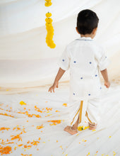 Load image into Gallery viewer, Handwoven Cotton Shirt for Kids | Classic Collar | Jamdani Weave