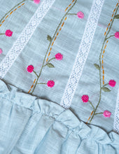 Load image into Gallery viewer, Lace Dress for Girls | Cotton | Blue Grey