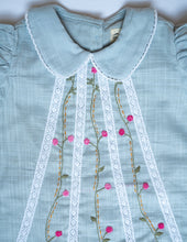 Load image into Gallery viewer, Lace Dress for Girls | Cotton | Blue Grey