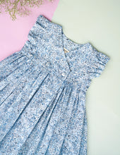 Load image into Gallery viewer, Blue Petal Wrap Dress for Infants & Toddlers| Baby Frock