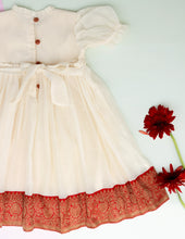Load image into Gallery viewer, Traditional Silk Border Dress for Girls | Puff Sleeve | Tiny Pattu Pavadai