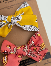 Load image into Gallery viewer, Sunshine & Coral Knot Bow | Set of Two