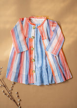 Load image into Gallery viewer, Winter Merry Jacket | Blue and Red Stripe | Cotton