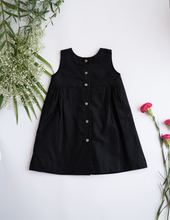 गैलरी व्यूवर में इमेज लोड करें, A full size picture of Little Black Dress for Girls | Detachable Collar | Cotton, baby girl dresses without the colors