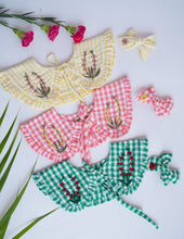 Load image into Gallery viewer, A Detachable Collar and Hair Bow set - Pink Check, hair accessories, depicting other types too