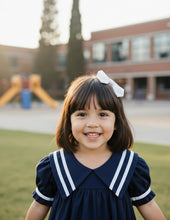 Load image into Gallery viewer, Sailor Dress for Girls Cotton - Indigo
