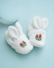 Load image into Gallery viewer, White Bunny Bootie Embroidered