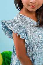 Load image into Gallery viewer, Blue Petal Wrap Dress for Infants & Toddlers| Baby Frock