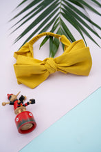 Load image into Gallery viewer, Big Bow-Tie Headband For Babies/Kids | Yellow| Cotton