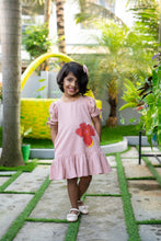 Load image into Gallery viewer, Scarlet Blossoms Cotton Frock | Girls | Handpainted