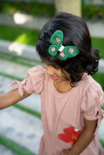Load image into Gallery viewer, Green Meadow Butterfly Hair Clip for Girls | Handmade