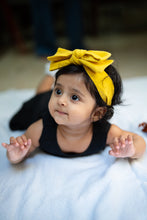 Load image into Gallery viewer, Big Bow-Tie Headband For Babies/Kids | Yellow| Cotton