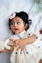 Load image into Gallery viewer, Baby Girl Romper and Detachable Vest | Cotton Jamdani | Polka Dot