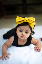 Load image into Gallery viewer, Big Bow-Tie Headband For Babies/Kids | Yellow| Cotton