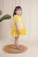 Load image into Gallery viewer, Lace Dress for Girls | Cotton | Yellow