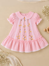 Load image into Gallery viewer, Lace Dress for Girls | Cotton | Pink