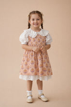 Load image into Gallery viewer, Classic White Hakoba Lace Dress with Handblocked Apron