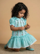 Load image into Gallery viewer, Lace Dress for Girls | Cotton | Blue