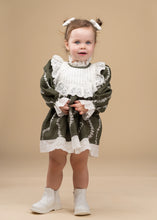 Load image into Gallery viewer, Green Victorian Dress| Winter Partywear | Cotton