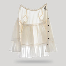 Load image into Gallery viewer, Little Belle Layered Dress | Ivory Elegance | Mull Cotton