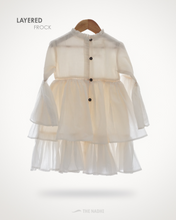Load image into Gallery viewer, Little Belle Layered Dress | Ivory Elegance | Mull Cotton