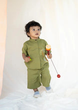Load image into Gallery viewer, Pure Cotton Artisanal Co-ord set | Unisex | Green