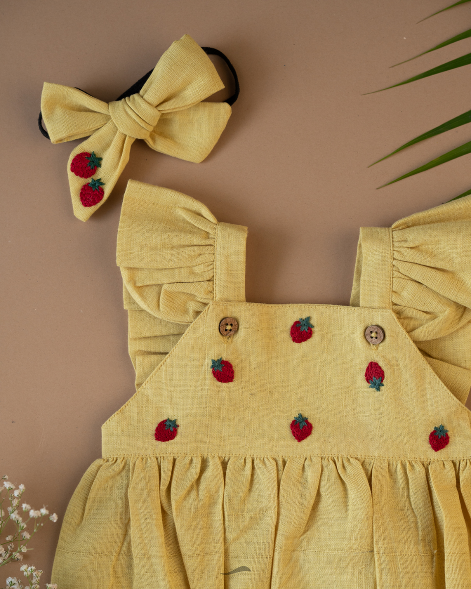 Baby girl outlet mustard romper