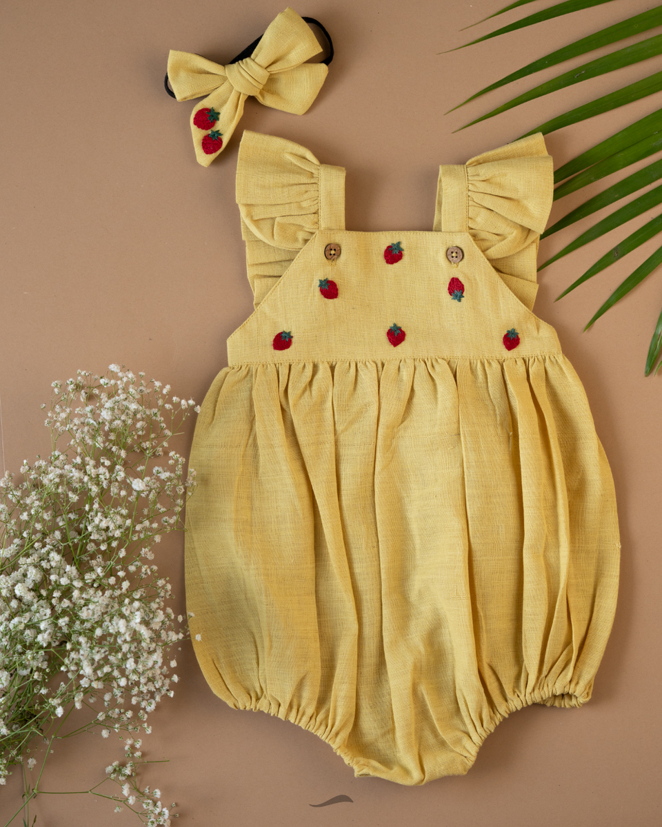 Baby yellow outlet romper