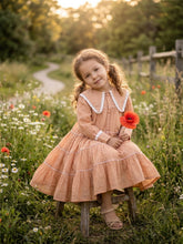 Load image into Gallery viewer, Tiered Collar Swing Dress for Infants/Girls - Peach
