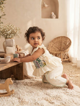 Load image into Gallery viewer, Jamna Set Girls | Chanderi Silk | Off-White
