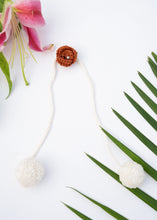 Load image into Gallery viewer, Handmade Crochet Flower Rakhi for Infants and Kids | Chocolate Brown
